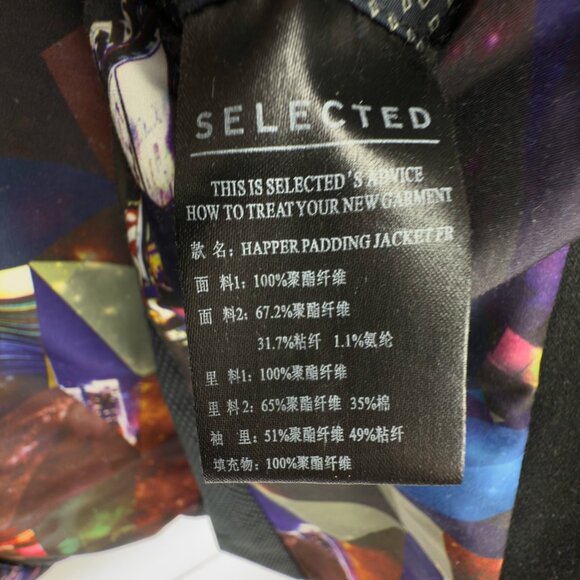 Selected “Happer” Padded Navy/Charcoal Blazer Jacket S - Picture 9 of 10